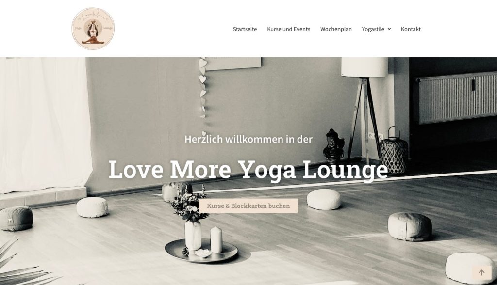 Website Referenz - lovemore-yoga.de